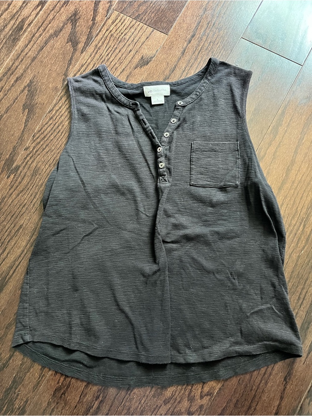 Liz Claiborne Black Sleeveless Tank Top